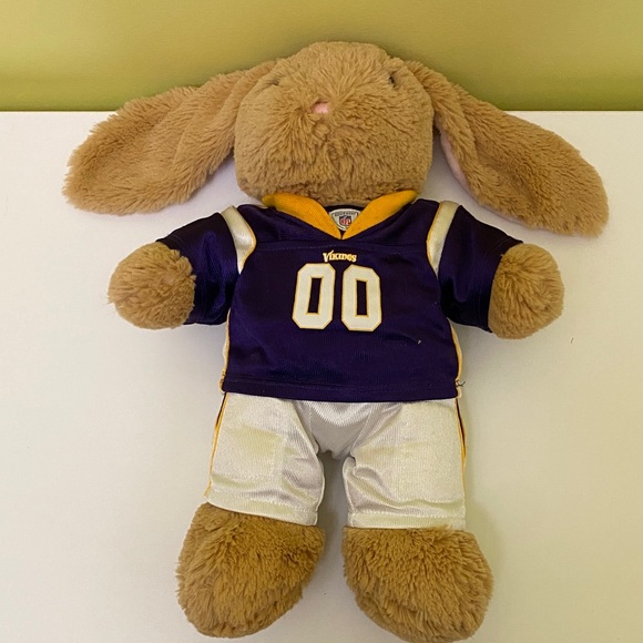 Build a Bear Bunny NFL Vikings Jersey and Pants - Picture 3 of 8